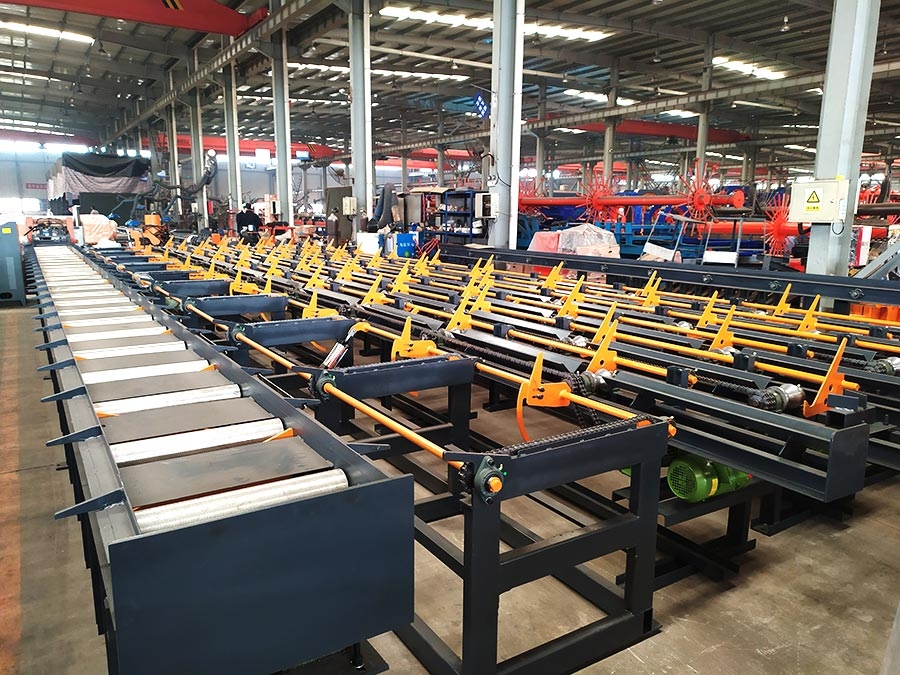 Sawing and threading production line