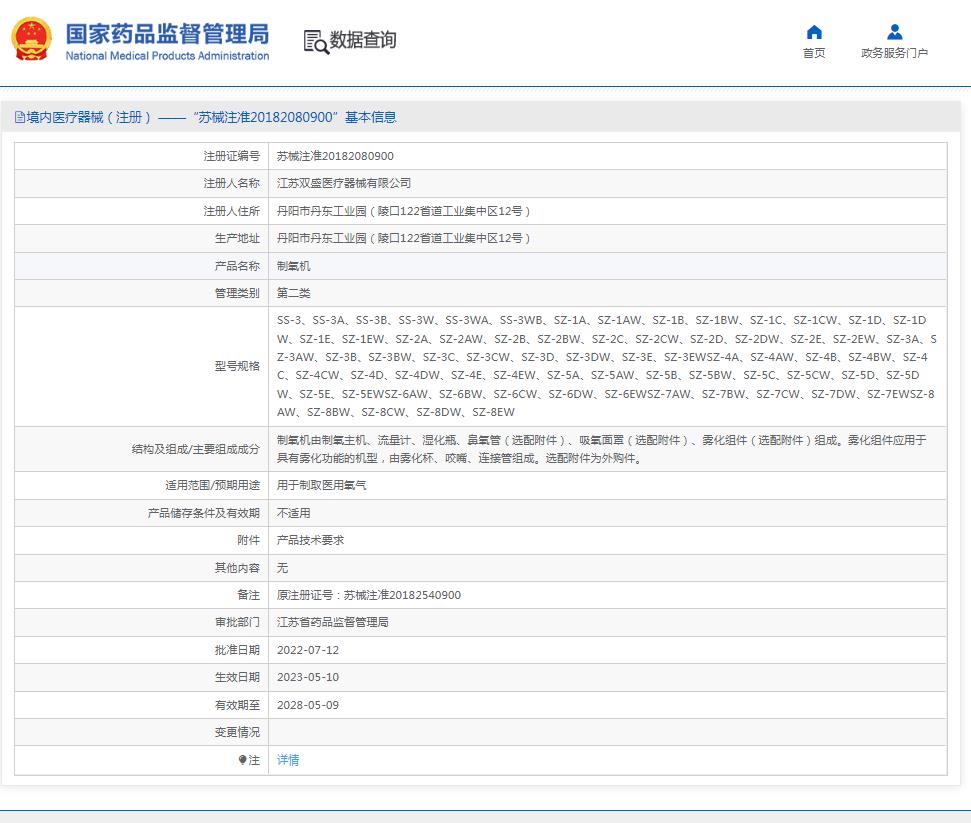 雙盛醫(yī)療制氧機(jī)SS-3A